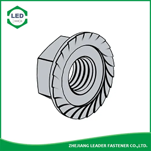 ASME B18.16.4 Porcas de flange